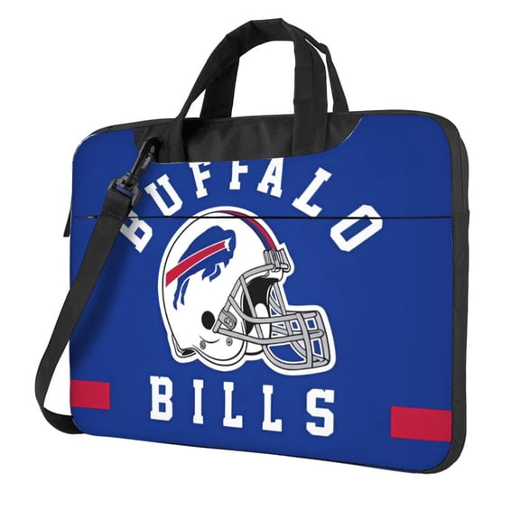 Buffalo Team Customized Ultra-Thin Portable Single-Shoulder Laptop Bag 14in/15.6in Shockproof Soft Lining Double Zipper Computer Bag Three-Layer Storage Space