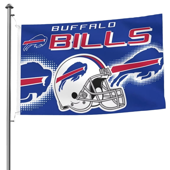 Buffalo Football Team Custom Double Sided Flag 5x8ft, Game Day Support Flag Hanging Outdoor Garden Hanging Flag, Football Fan Home Indoor and Outdoor Decor