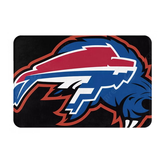 Buffalo Team Personalized Gift Flannel Non-slip Floor Mats 16x24 Inch Unisex Starter Mats Indoor Outdoor Home Decor Rugs Doormat Bathroom Mats