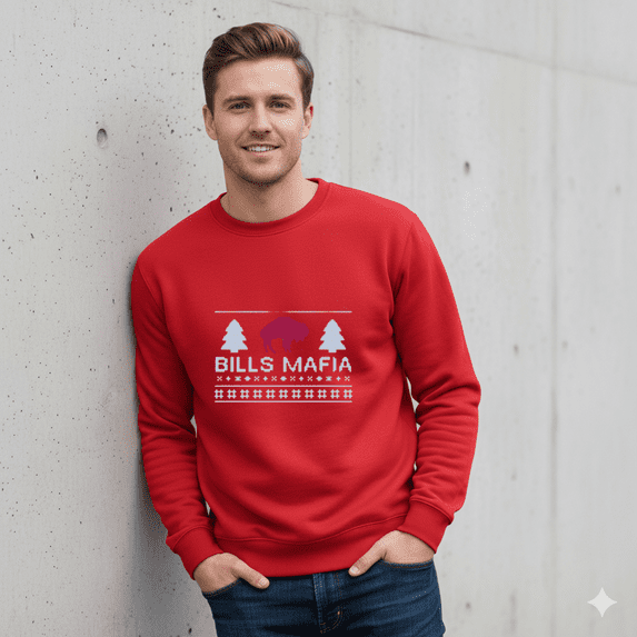 Buffalo Team Vintage Christmas Sweater Retro Holiday Sweatshirt, up to size 5XL