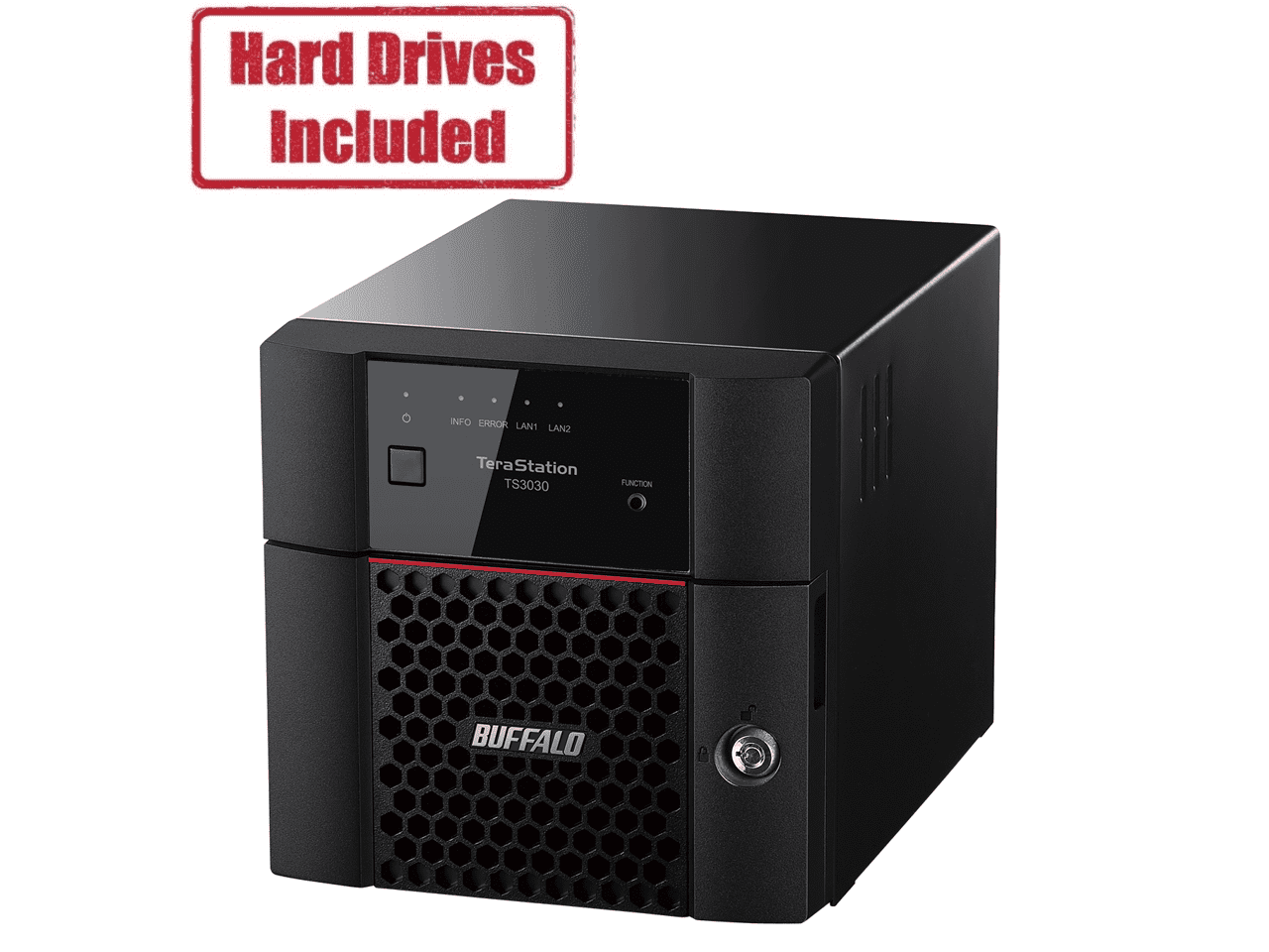BUFFALO TeraStation 3230DN 2-Bay Secure SMB Desktop NAS 16TB (2x8TB) with Hard Drives Included - Annapurna Labs Alpine AL524 Quad-core (4 Core) 2 GHz - 2 x HDD Supported - 2 x HDD Installed - 16 TB...