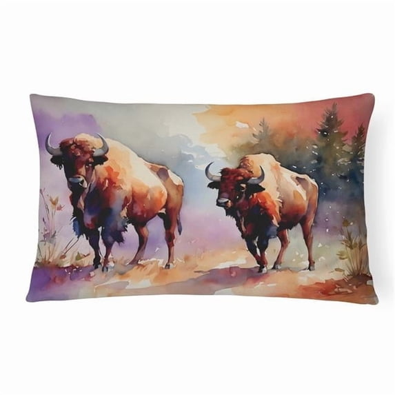 Buffalo Throw Pillow 12 in x 16 in