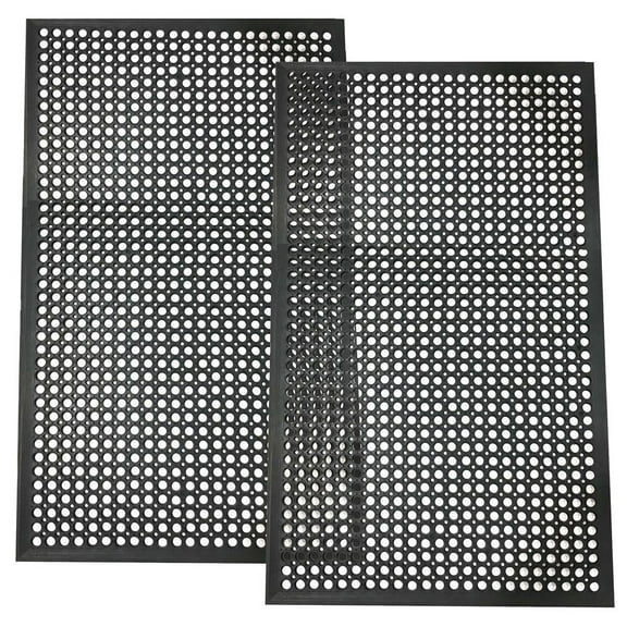 Buffalo Tools 3 x 5 Foot Industrial Rubber Floor Mat - 2 Pack