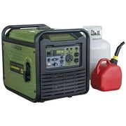 Buffalo Tools 3500W Dual Fuel Inverter Generator for Sensitive Electronics, Green