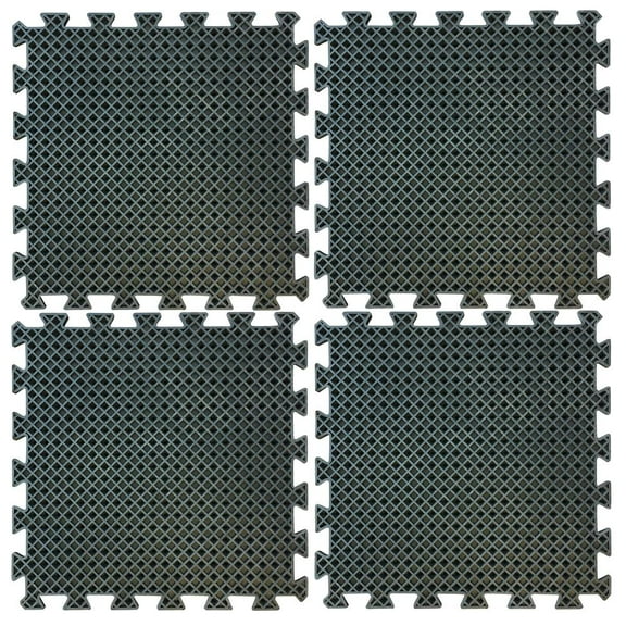 Buffalo Tools 4 Piece Interlocking Rubber Mat Set