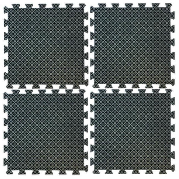 Buffalo Tools 4 Piece Interlocking Rubber Mat Set