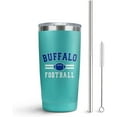 thumbnail image 1 of Buffalo Tumbler with Lids and Straws Insulated Stainless Steel Cup Water Bottle Football Gifts 20 Oz, 1 of 6