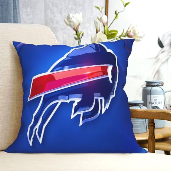 Buffalo Universal Throw Pillow Covers for All Seasons, Football Team Pattern Cushion Covers, Bedroom Decor Gift, Farmhouse Sofa Bed Decor, 12"x12" 16"x16" 18"x18" 20"x 20"