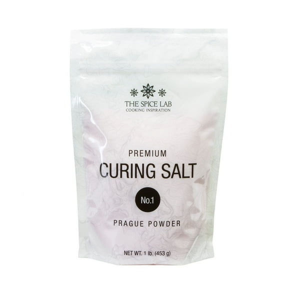 The Spice Lab Curing ESF27 Salt No. 1 - Pink Prague Powder with 6.25% Sodium Nitrite - Meat Curing Salt for Bacon, Jerky, Brisket & Corned Beef - Made in USA (1 lb)