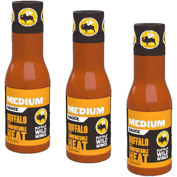 Buffalo Wild Wings Medium Buffalo Sauce, 3-Pack 12 fl. oz. Bottles