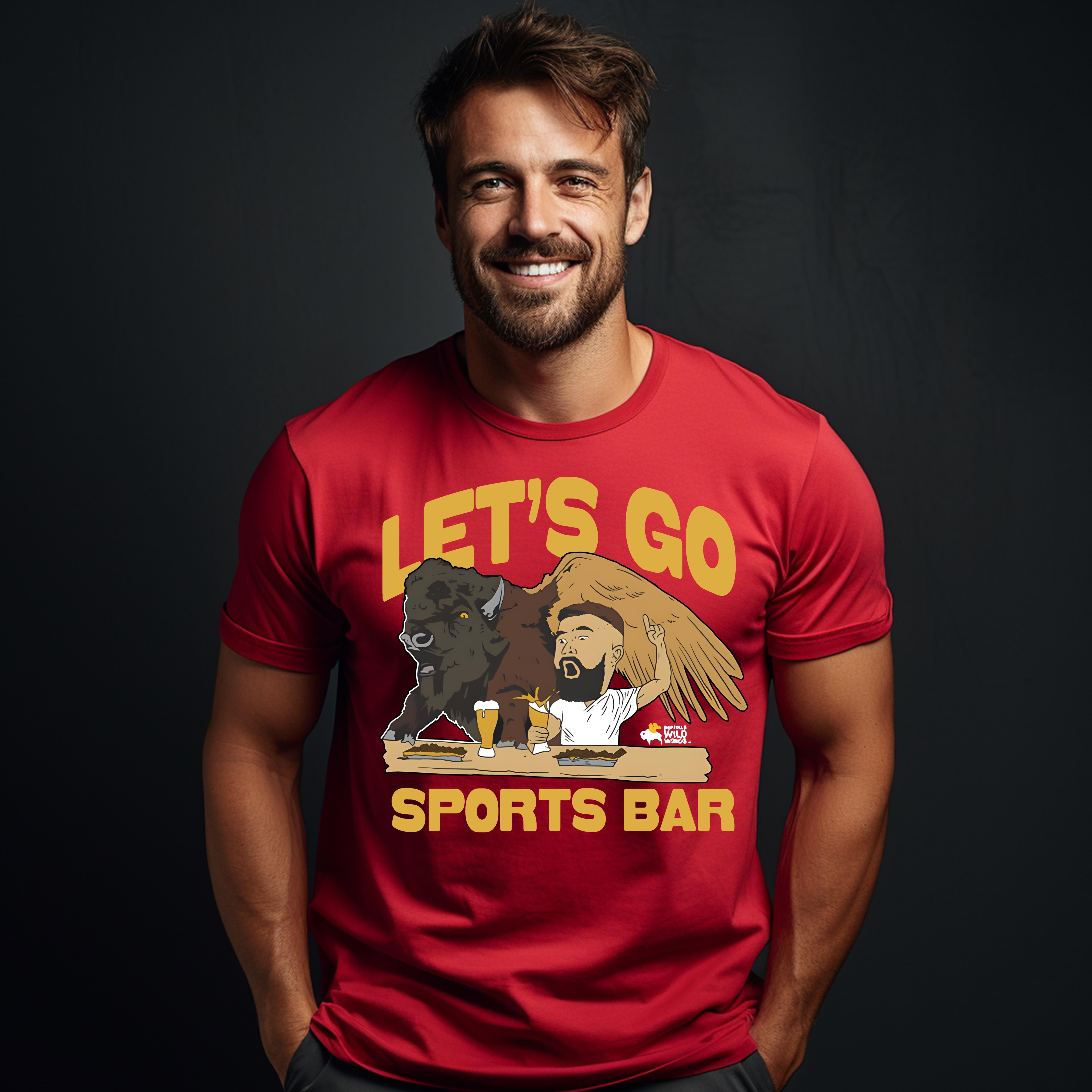 Buffalo Wild Wings x Jason Kelce Let’s Go Sports Bar UNISEX T shirts Up