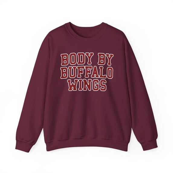 Buffalo Wing Sweatshirt Gifts Crew Neck Shirt Long Sleeve Unisex