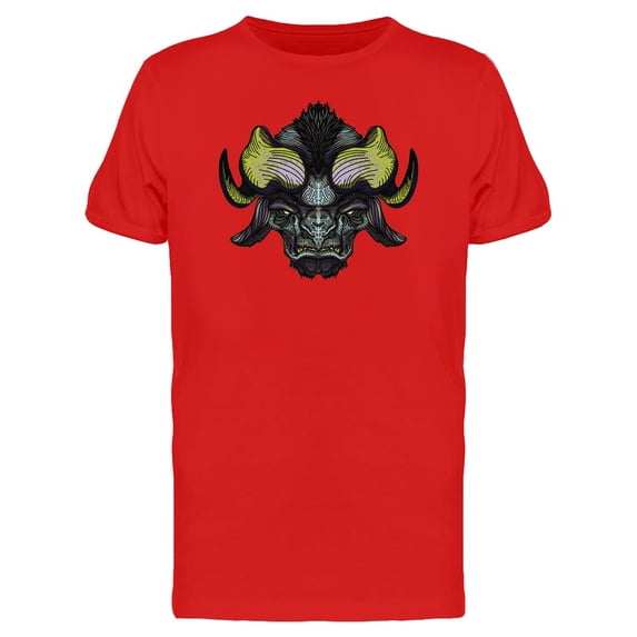 Buffalo With Green Horns T-Shirt Men -Image by Shutterstock, Male Large