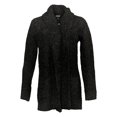 thumbnail image 1 of Buffalo Women's Front Pocket Boucle Cardigan Wool Sweater, Black, Small, 1 of 4