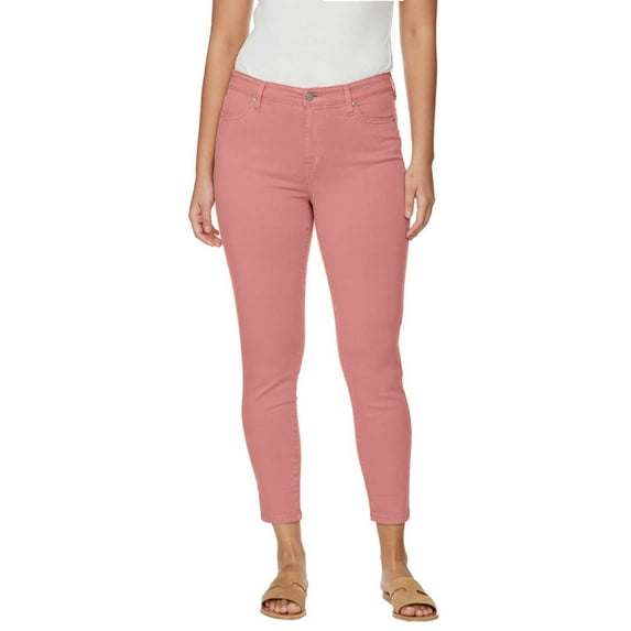 Buffalo Women's High Rise Soft Stretch Tencel Blend Ankle Pants-Pink / 14