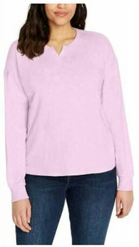Buffalo Womens Long Sleeve Crew Neck Top,Lavender,XX-Large