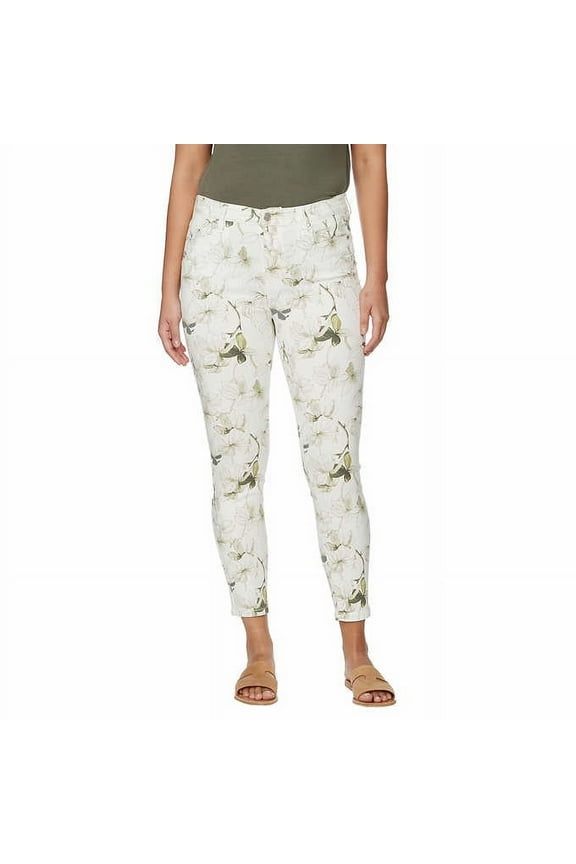 Womens' Tencel Blend Ankle Pant (White Ivory Floral, 18/38)