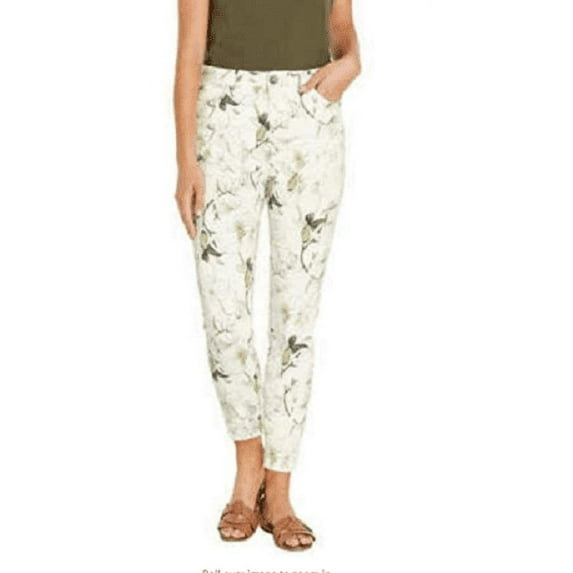 Buffalo Womens' Tencel Blend Ankle Pant (White Ivory Floral, 8/29)