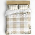 thumbnail image 1 of Buffalo Yellow Plaid King Size Comforter Set, Spring Simple Pattern Soft Bedding for All Seasons, 4 Pcs Bed Set with 1Comforter (90"x106") ,1 Sheet(94"x116"), 2 Pillowcases (19"x35"), 1 of 7
