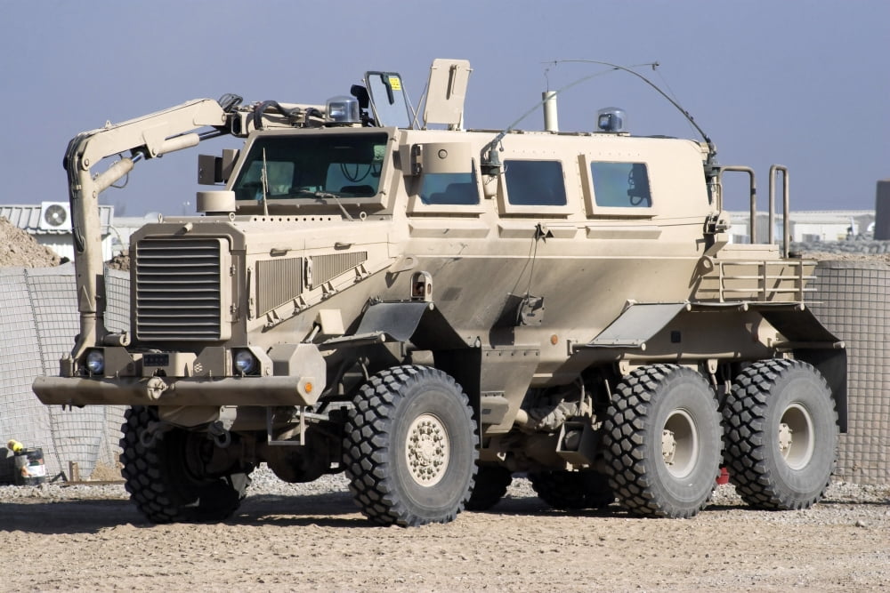 Buffalo mine protected vehicle Canvas Art - Terry MooreStocktrek Images (18 x 12)