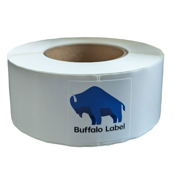 BuffaloLabel 2.25" x 6" x 430 Labels - White Gloss BOPP Roll Inkjet Labels - 3" Core - Blank
