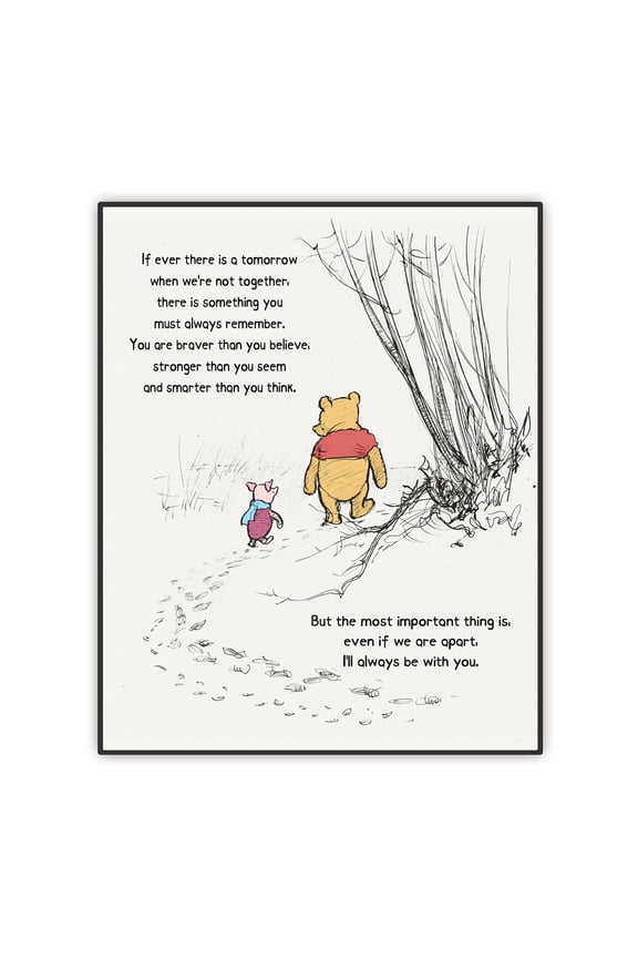 A.A. Milne 8"x10" Winnie The Pooh Quote Classic Poster Canvas Art Prints