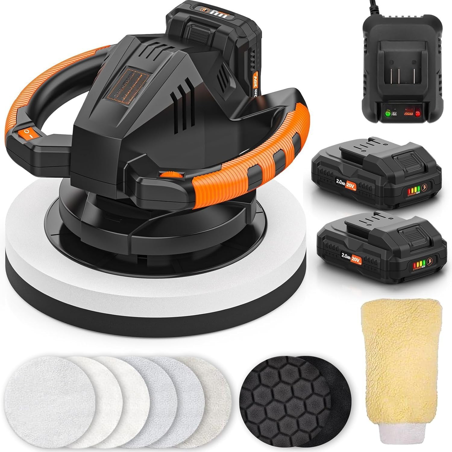 Buffer Polisher, 20V Cordless Buffer Polisher, 10 Inch Portable ...
