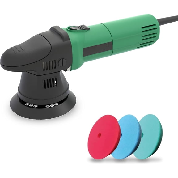 Buffer Polisher, 5-Inch 8MM Dual Action Random Orbital  Polisher with 6 Variable Speed MAX4500 RPM,  Detailing Kit for  Detailing Polishing and Waxing