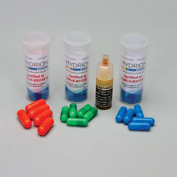 Buffer Set, Capsules, Color Coded, Ph 4, 7, & 10, Laboratory Grade