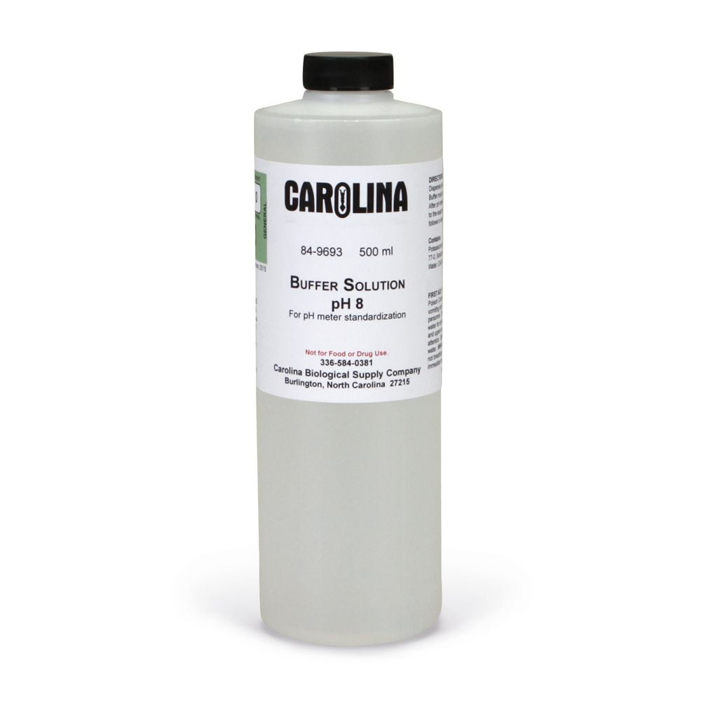 CAROLINA BIOLOGICAL SUPPLY COMPANY Buffer Solution, Ph 8, Laboratory Grade, 500 Ml