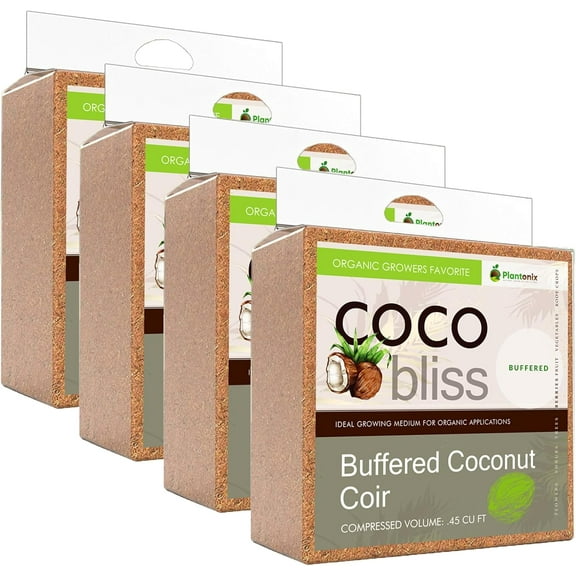 Buffered Coco Bliss (40lbs) - 100% Buffered Coco Coir - Organic Coco Coir for , Garden Soil, & Potting Mixes - Coconut Fiber Substrate Mixes with Potting Soil for Indoor  & Outdoor