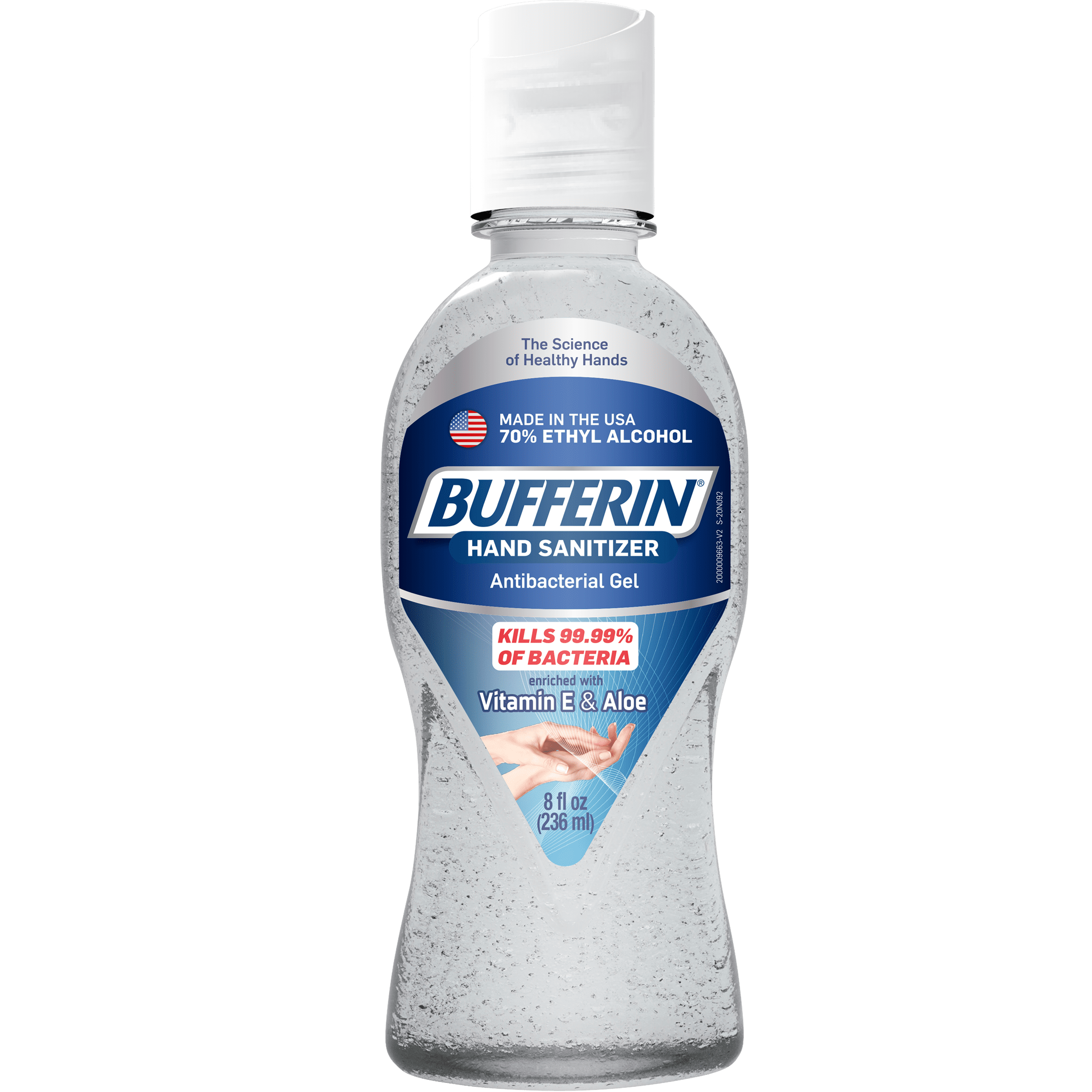 Bufferin Hand Sanitizer Vit E & Aloe 8oz