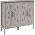 Buffet 47" Sideboard with 4 Barn Doors and 2 Adjustable Shelves