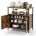 thumbnail image 1 of Buffet Cabinet, Industrial Storage Cabinet with Doors and Shelves, Wood Buffets & Sideboards, Farmhouse Coffee Bar, Rustic Console Table for Kitchen, Dining Living Room, Entryway, 1 of 9