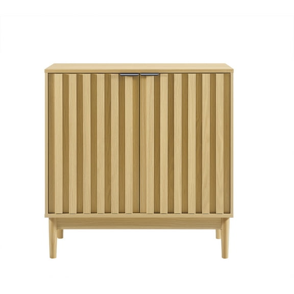 Buffet Cabinet with Storage - Fluted Cabinet, 2 Door, 80cm Wide, 83cm Tall, Adjustable Shelf - Fluted Sideboard, Console Cabinet, Fluted Console Table on Legs