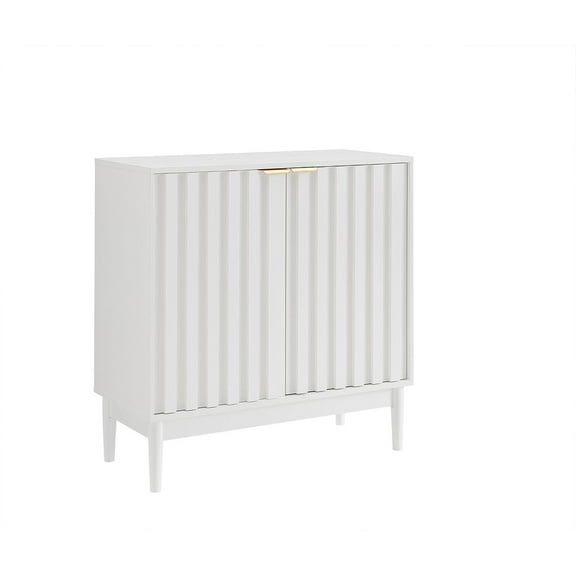 Buffet Cabinet with Storage - Fluted Cabinet, 2 Door, 80cm Wide, 83cm Tall, Adjustable Shelf - Fluted Sideboard, Console Cabinet, Fluted Console Table on Legs