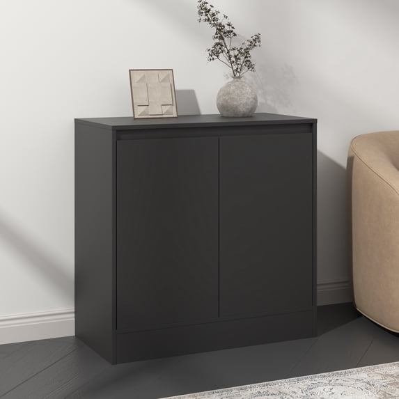 Buffet Cabinet with 2 Doors, Coffee Bar Cabinet with Adjustable Shelf, Modern Kitchen Buffet Sideboard with Storage for Living Room, Kitchen, Black
