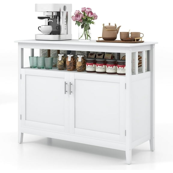 Buffet Cabinet with Storage, Freestanding Kitchen Cabinet with Adjustable Shelf, Storage Sideboard Console Table