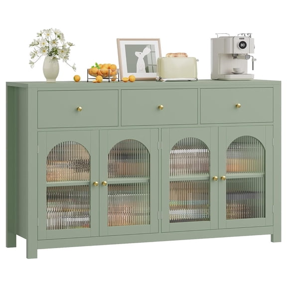Buffet Cabinet with Storage, Kitchen Sideboard, 55'' Coffee Bar Cabinet with Drawers, Dining Room Storage
