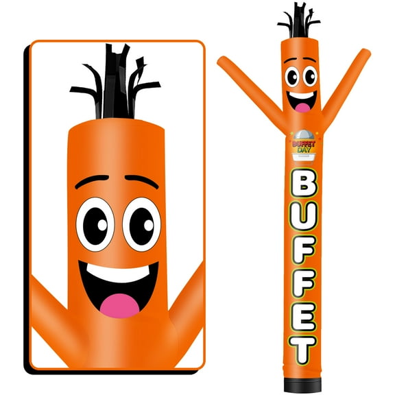 Buffet Inflatable Tube Man Wacky Wavy Dancing Guy for Outdoor Decoration Advertising Business Promotion (Blower Not Included)