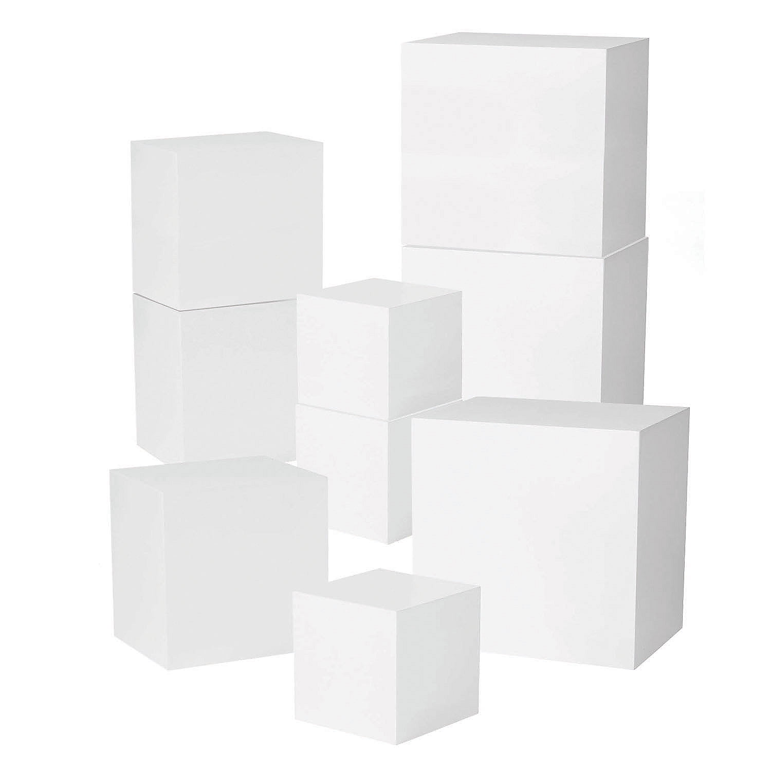 Fun Express Buffet Riser White Set, Bulk 12 Pc, Wood, Small Medium ...