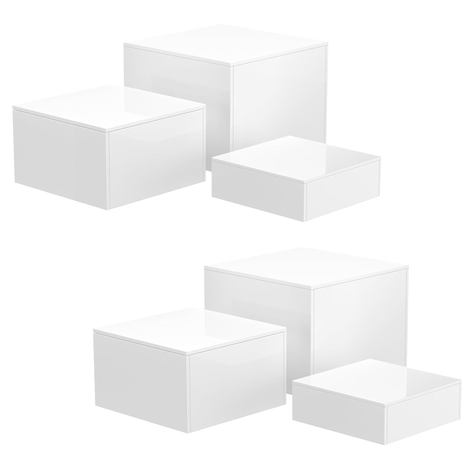 Buffet Risers Display Shelf: 6PCS Acrylic Risers for Food Dessert ...