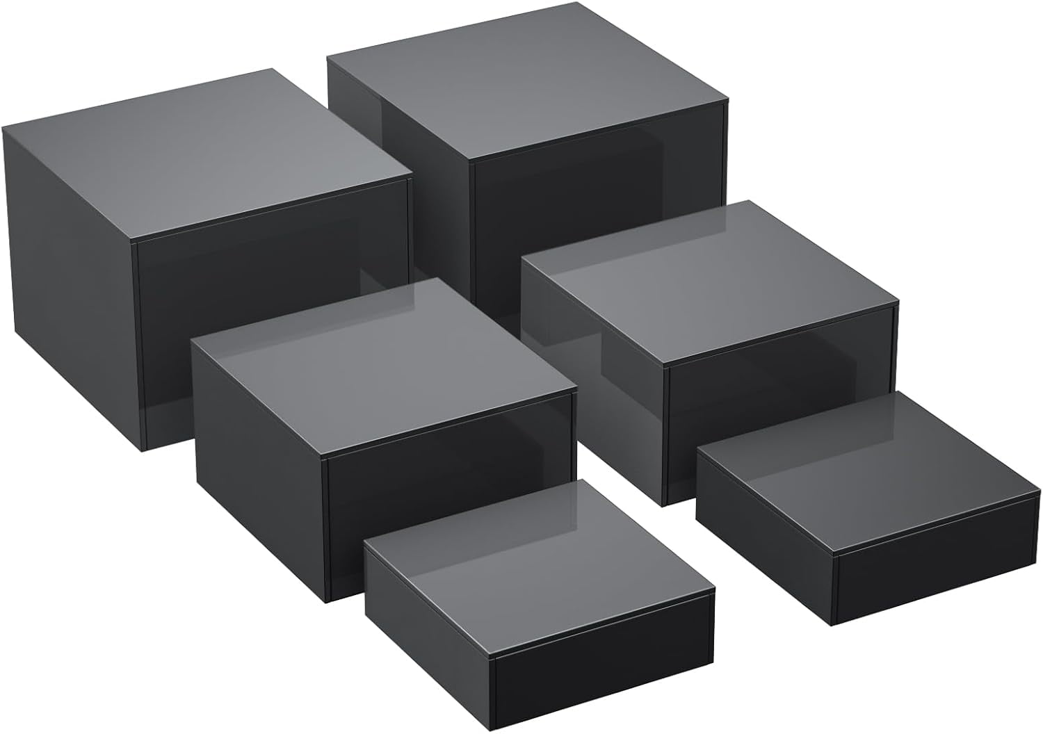 Cubic Buffet Riser Buffet Risers 6PCS 6x7x8 inch Acrylic Cube Display Stand for Catering ...