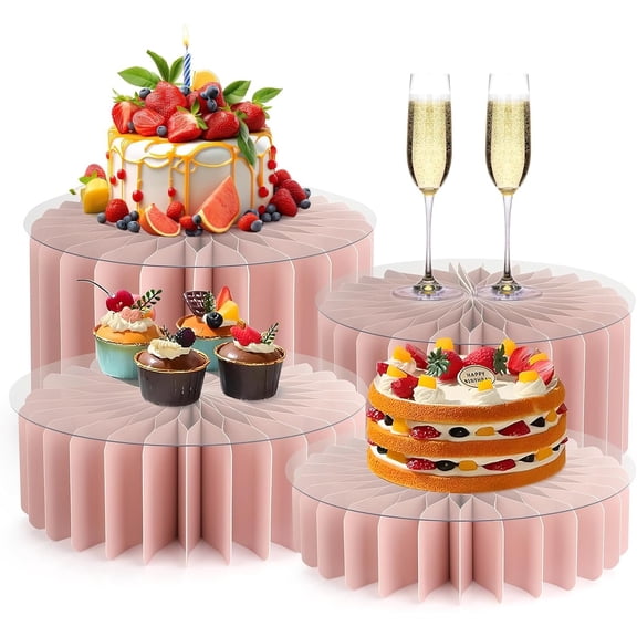 Buffet Risers Risers for Buffet Table Risers Display Stands Tall Cake Stands Cylinder Stands for Party Pedestal Cake Stand Dessert Table Display Set Cupcake Stands Cupcake Display ()