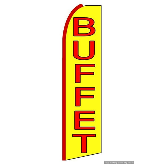 Buffet Swooper Flag (Hardware Not Included) |Advertisement /Business Flags | Feather Flag |