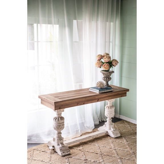 Buffet Table with Natural Finish / For Home Dining Space / Evokes Countryside Cottage Memories