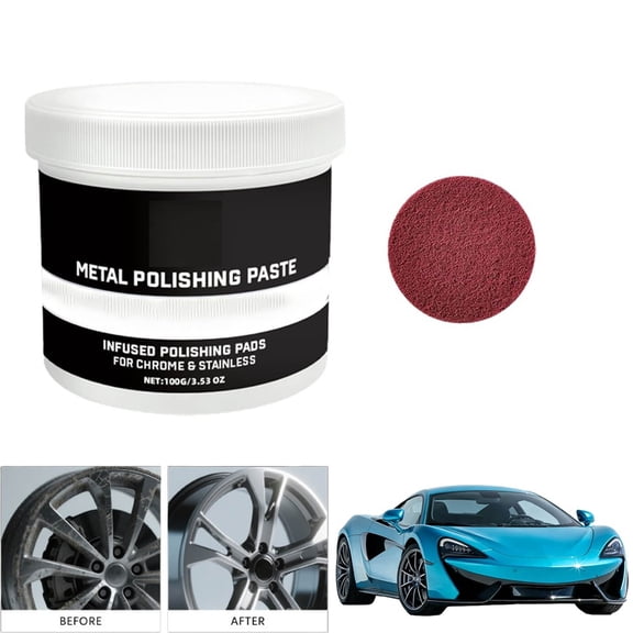 Buffing & Finishing Care Set Achieve a Brilliant Shine with Ease,Metal Polishing Paste Pipe Infused Polishing Pads,Infused Pads, Tarnish and Oxidation Remover, Scratch Remover