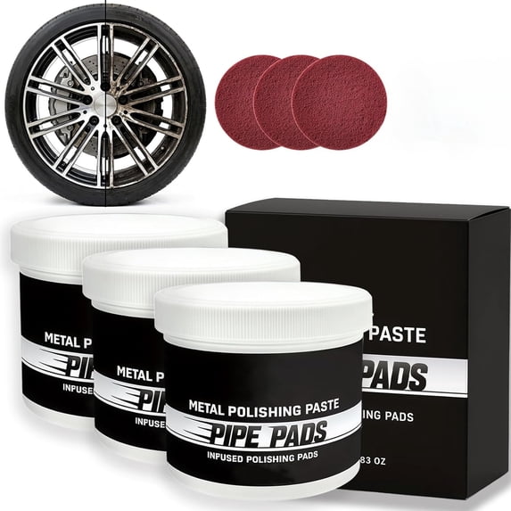 Buffing & Finishing Care Set – Achieve a Brilliant Shine with Ease, Stainless Steel Scratch Remover Kit, Smooth Out Imperfections, Metal Polishing Paste, for Chrome & Stainless Steel