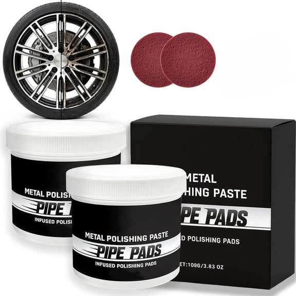 Buffing & Finishing Care Set – Achieve a Brilliant Shine with Ease, Stainless Steel Scratch Remover Kit, Smooth Out Imperfections, Metal Polishing Paste, for Chrome & Stainless Steel