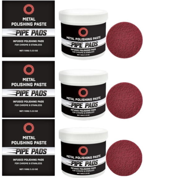 Buffing & Finishing Care Set, Metal Polishing Paste,Stainless Steel Scratch Remover Kit, All-Purpose Metal Polish Paste for Cars, Trucks, and Motorcycles(3set,Q